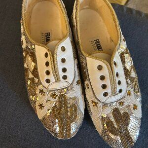 Frankie and Baby Sequin gold/ sliver  sneakers